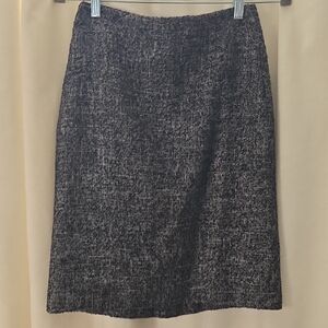 Ann Taylor Black and Gray Pencil Skirt